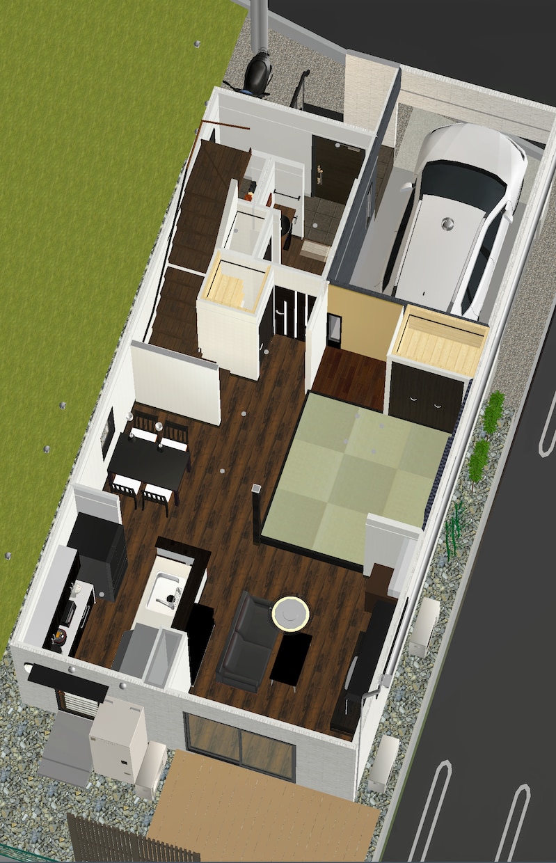 住宅平面間取り図を3Dイメージで立体化します 新築やリフォーム検討中の方、3D間取り図イメージ作成します イメージ1