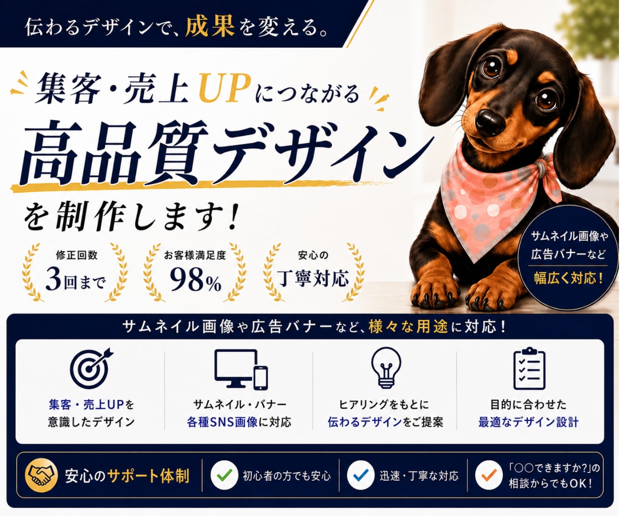 集客・売上UPにつながる高品質デザインを制作します LP・SNS・広告画像など幅広く対応してます！ イメージ1