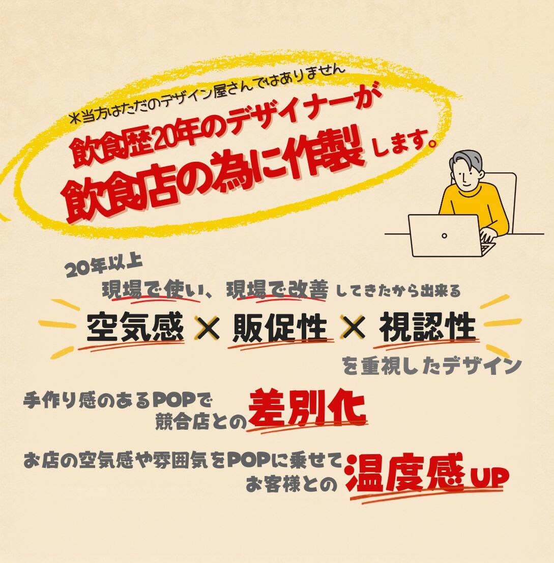 あなたのお店のPOP・おすすめメニューを制作します 飲食店現場経験20年以上｜現場での使用感を反映したデザイン イメージ5