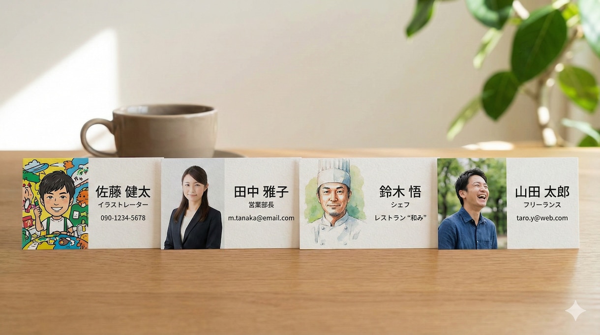 丁寧に迅速にご希望の名刺版下を安価で提供します 既存の名刺の修正、新規名刺ご希望通りに仕上げます！ イメージ2