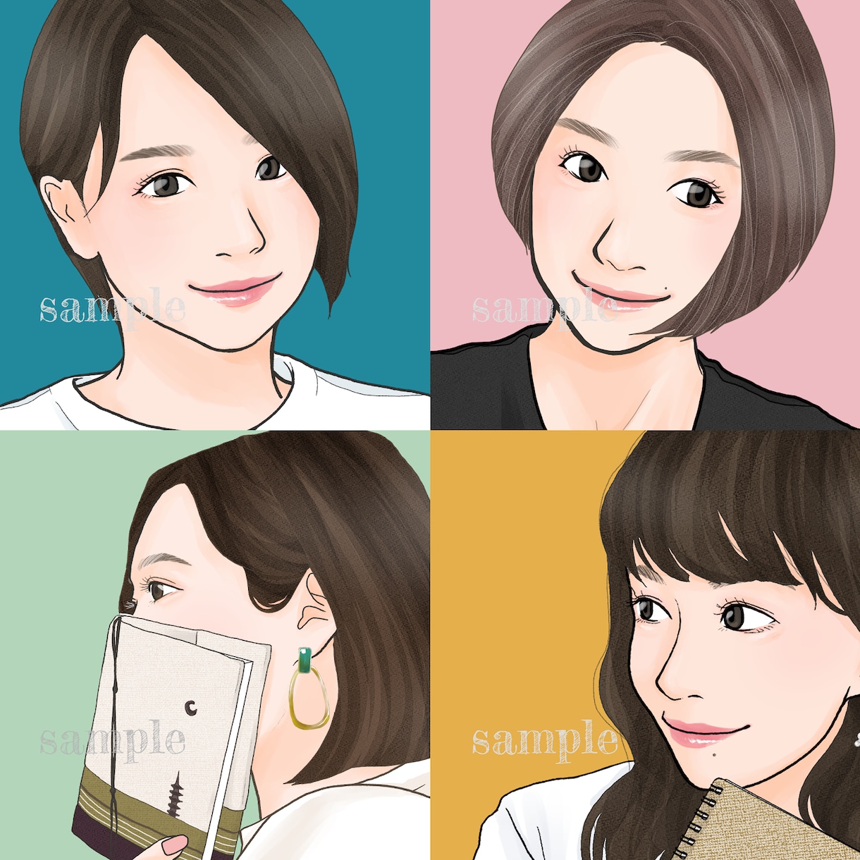 シンプルタッチでおしゃれ可愛いアイコンを作成します 副業・ビジネス用のプロフィール画像でお悩みの方へ イメージ3