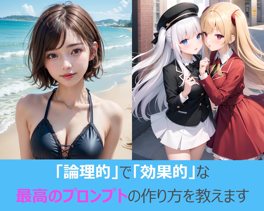 AI美女のプロンプトの超効果的な選び方を提供します 根本からプロンプトを理解し、理想の画像を生成できるように! イメージ1