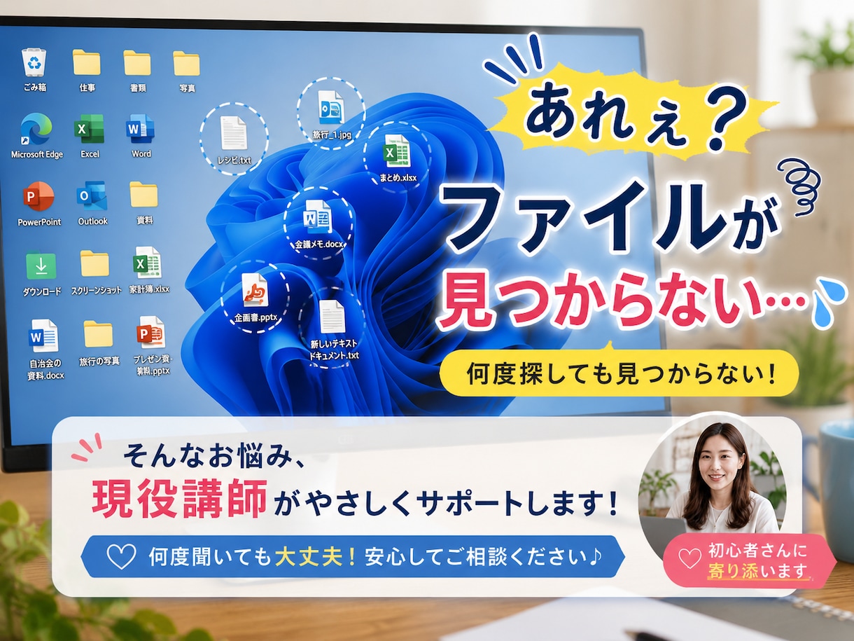 パソコン初心者さんの為にファイルの整理教えます PCが保存したファイルだらけでお困りの方へ整理の仕方教えます イメージ5