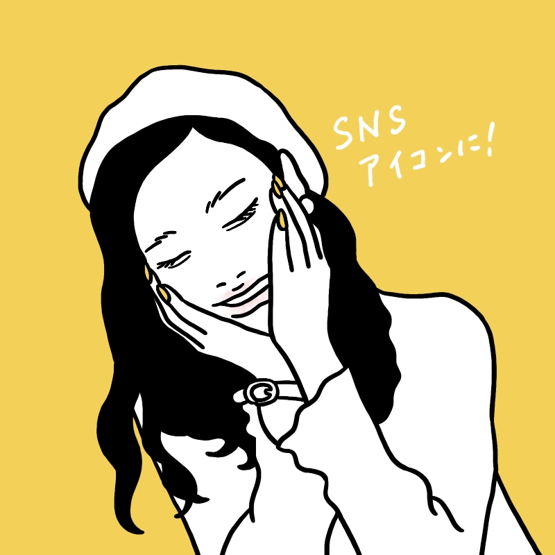 最短1日★シンプル似顔絵イラストスピード納品します 印象的なオシャレ線画アイコンで差がつく！SNS、名刺に◎ イメージ1