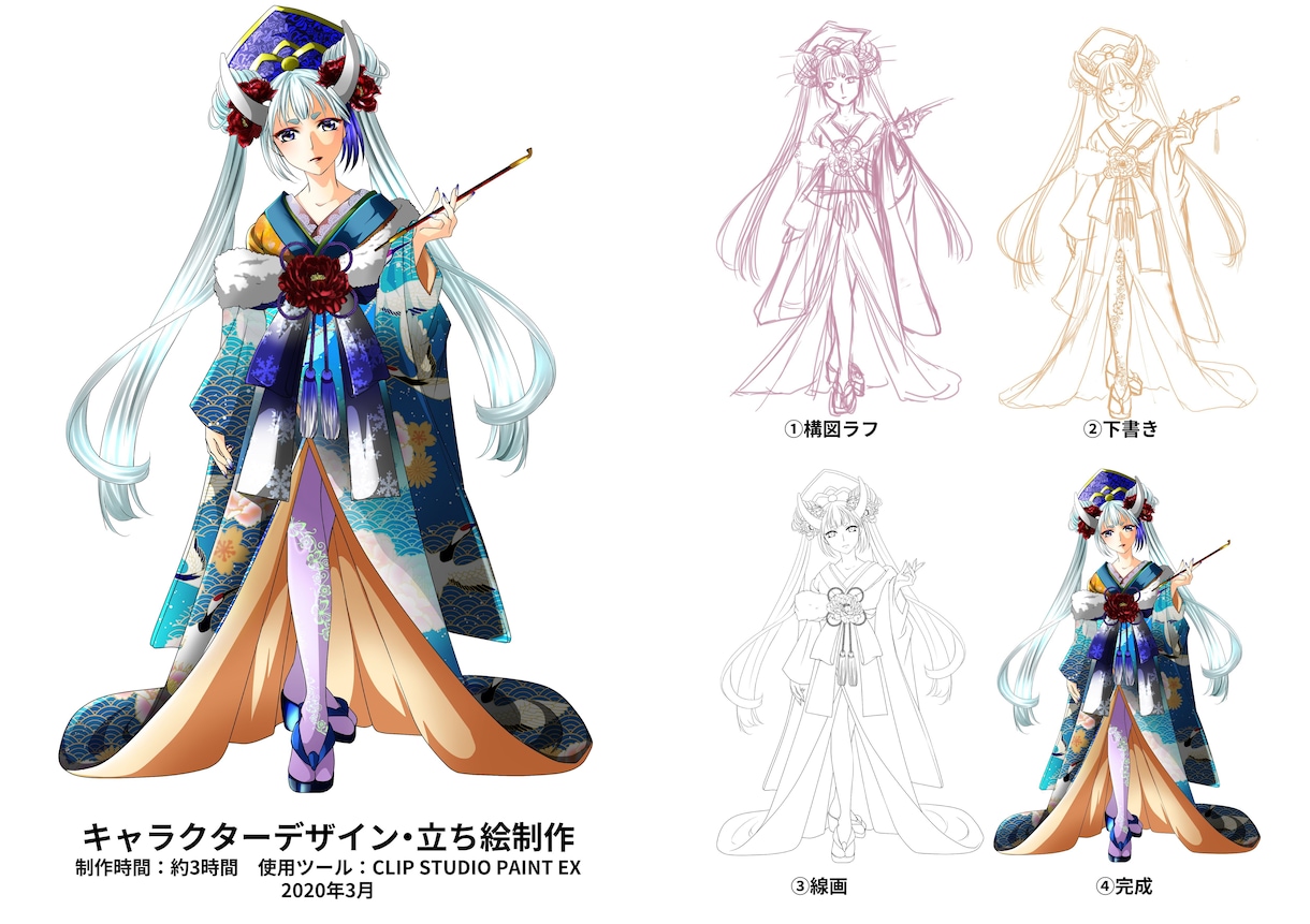 立ち絵制作致します 華やかでグっと掴むイラストをご提供！ イメージ2