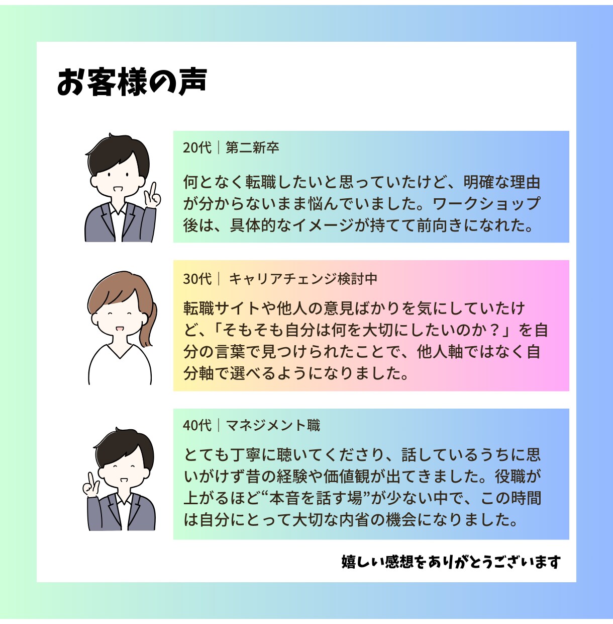 あなたの言葉で語れるキャリアを見つけます “本当の自分”が見つかる、90分の1on1セッション イメージ4