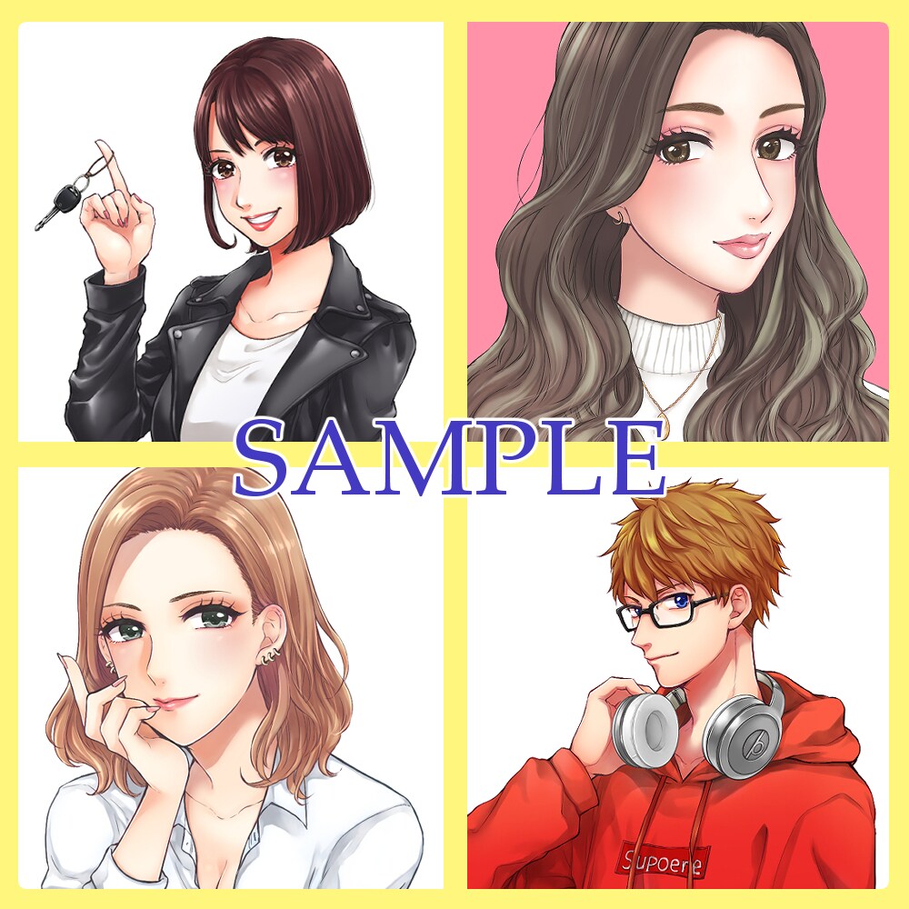 SNSやブログ用のイラストアイコン描きます SNSや動画チャンネルで自分だけのアイコンが必要な方へ！ イメージ5