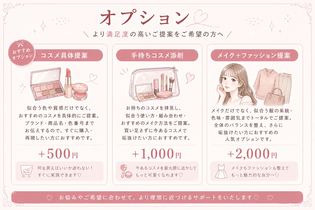 写真から診断♡垢抜ける似合わせメイク提案します 自分に似合う＋可愛くなるメイクを具体的にご提案します イメージ3