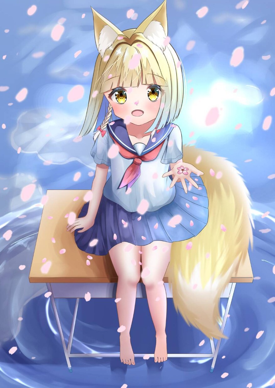 可愛い女の子の一枚絵描きます 寒色系に特化した色使いが得意で、幼めなのが特徴です イメージ7