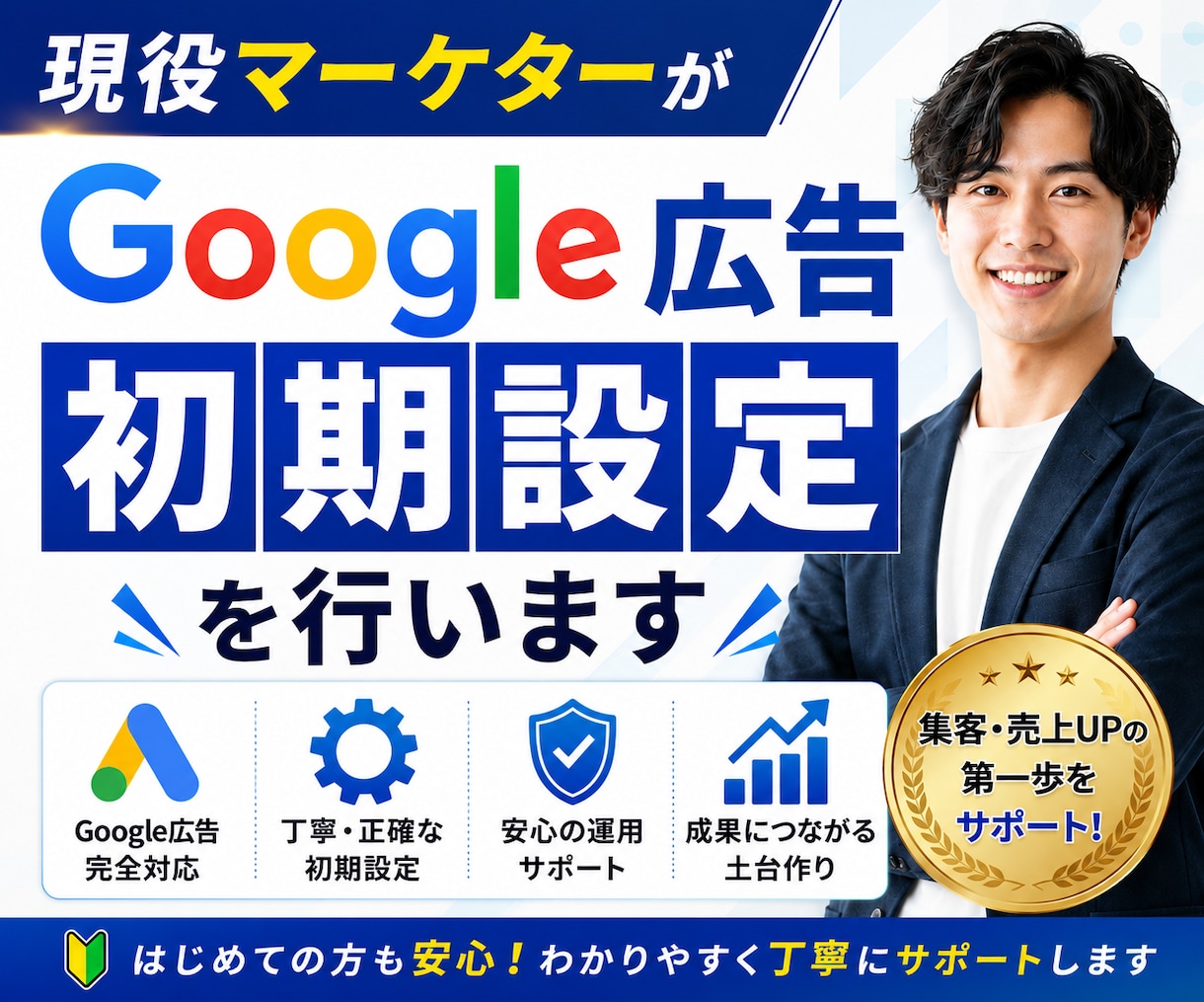 現役マーケターがGoogle広告初期設定を行います 成果を出すための初期設定と運用ナレッジを教えます イメージ1
