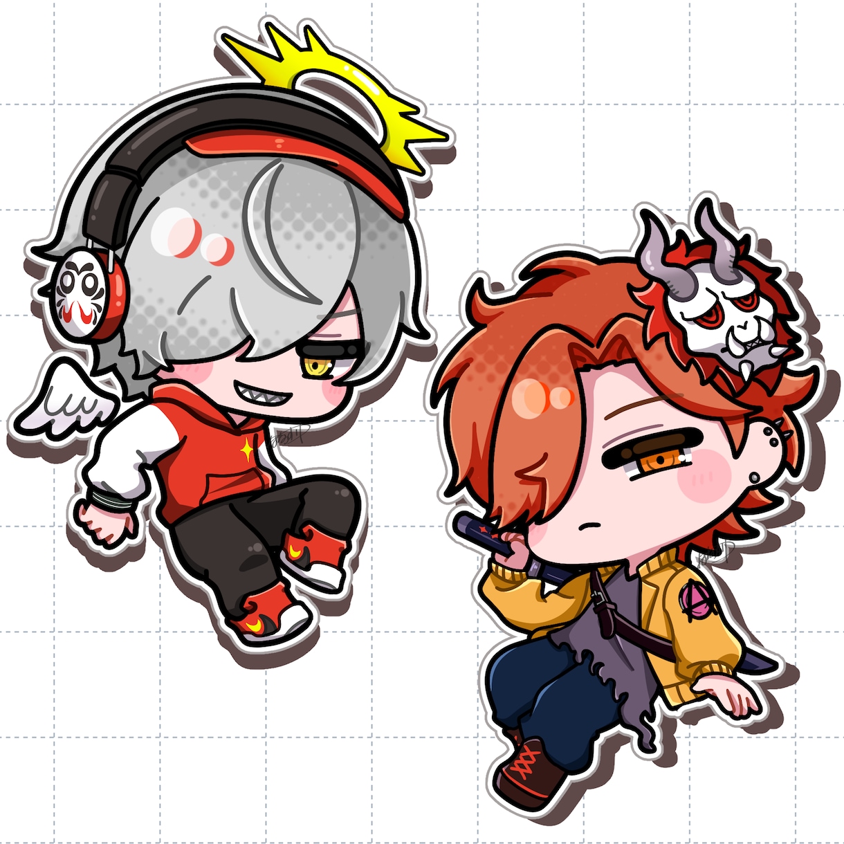 ポップで可愛いミニキャライラスト描きます 商用利用可！グッズ/配信用/SNS用などに！ イメージ7