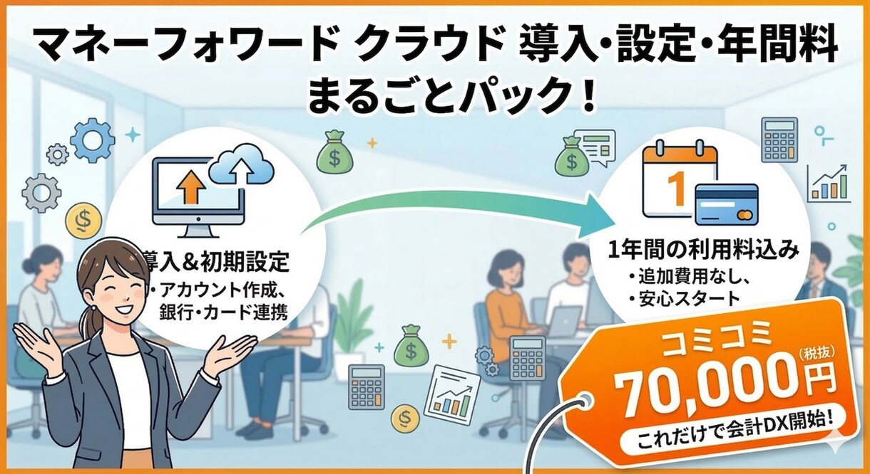 マネーフォワードクラウド導入初期設定サポートします ★初期設定＋マネーフォワード年間利用料込プラン！ イメージ1