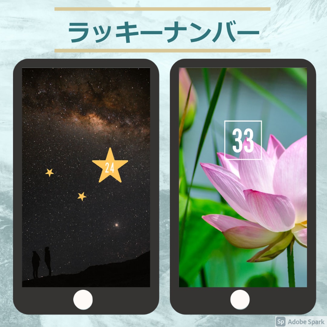 写真を使ってバナー・待ち受け・チラシ等を作ります ラッキーナンバーを入れたスマホの待ち受けはいかがですか？ イメージ2