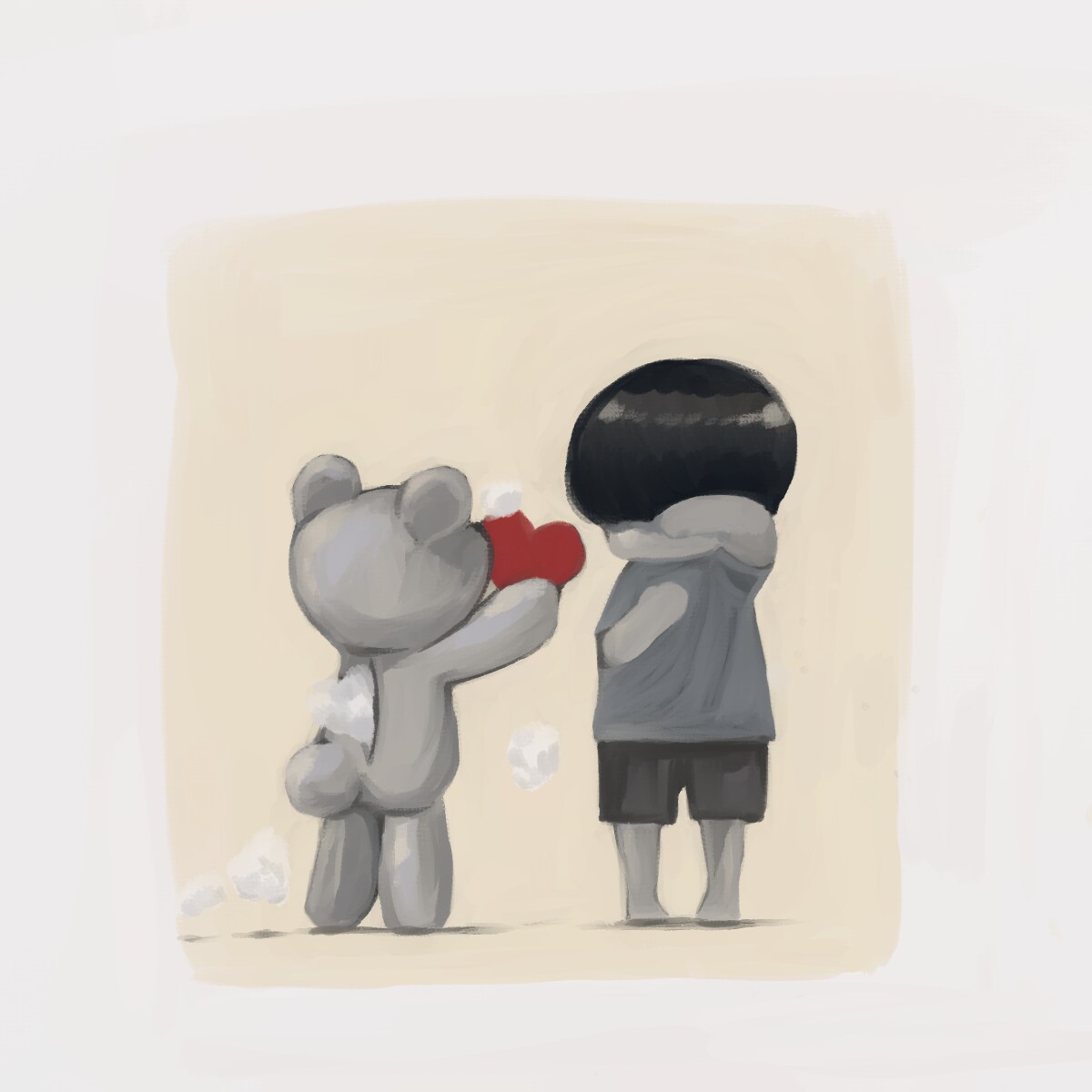 絵本のようなやさしい油絵風のイラスト制作します あなたに寄り添う1枚、気持ちを伝えるお手伝いをします。 イメージ3