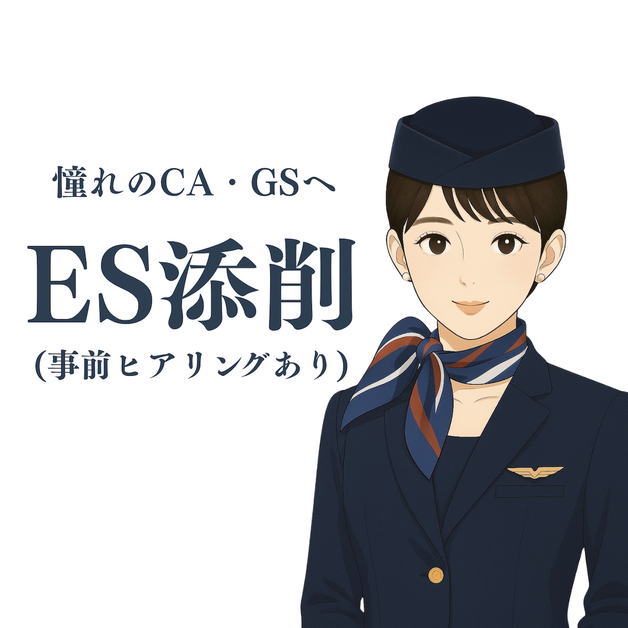 元CAがサポート｜事前ヒアリング＋ES添削します 書く前に“伝わる方向性”を整理。 納得のいくESを作ります。 イメージ1