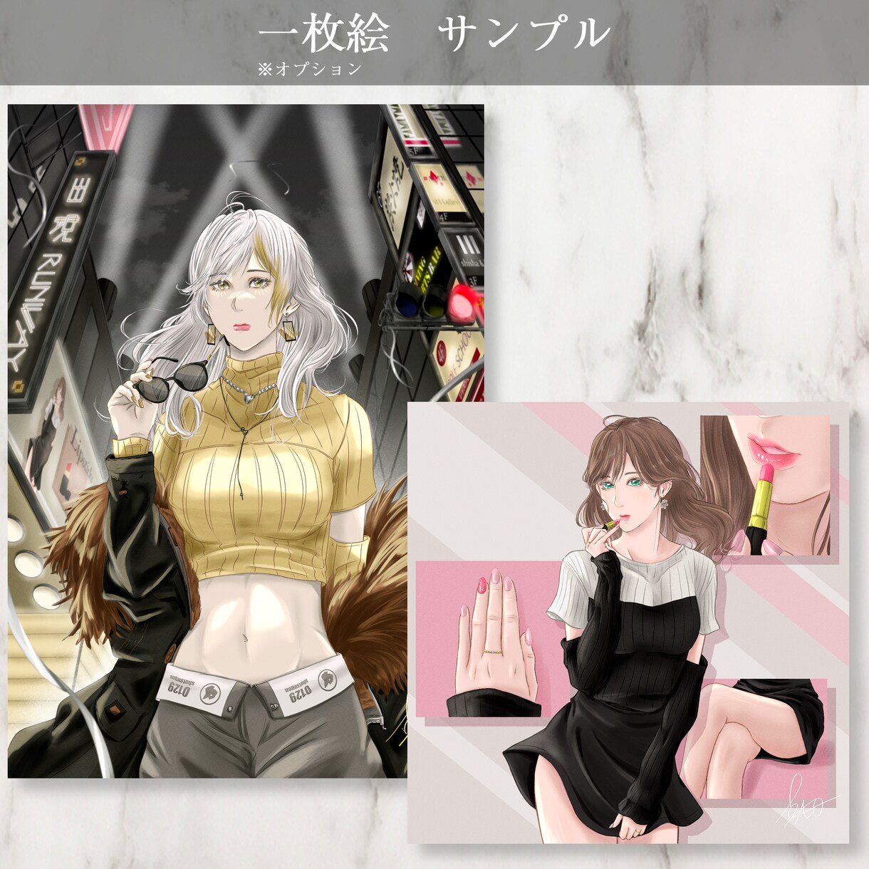 美しい女性のLive2Dイラスト作成します 一味違うテイストでLive2D用パーツ分けイラストを制作 イメージ5