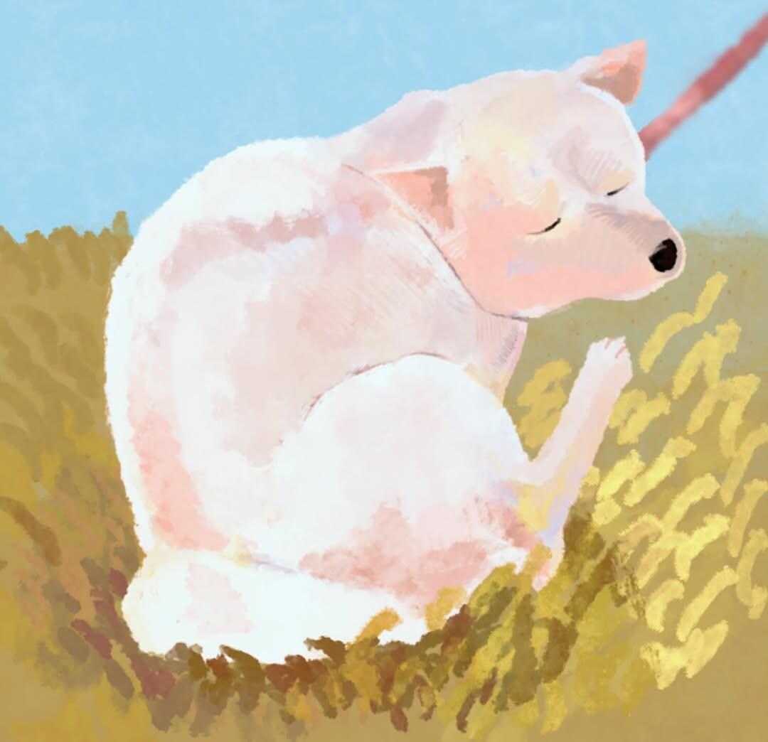 優しい色使いで皆様の愛犬を描かせていただきます みなさまの大好きなペットのイラストを描かせてください！ イメージ6