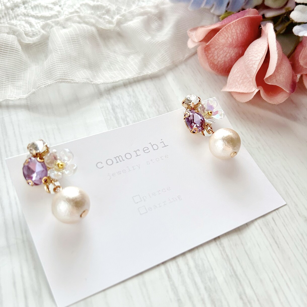 女性にときめき彩りオリジナルアクセサリーを届けます オリジナルアクセサリー、パール・レジン・パーツなど使用 イメージ7