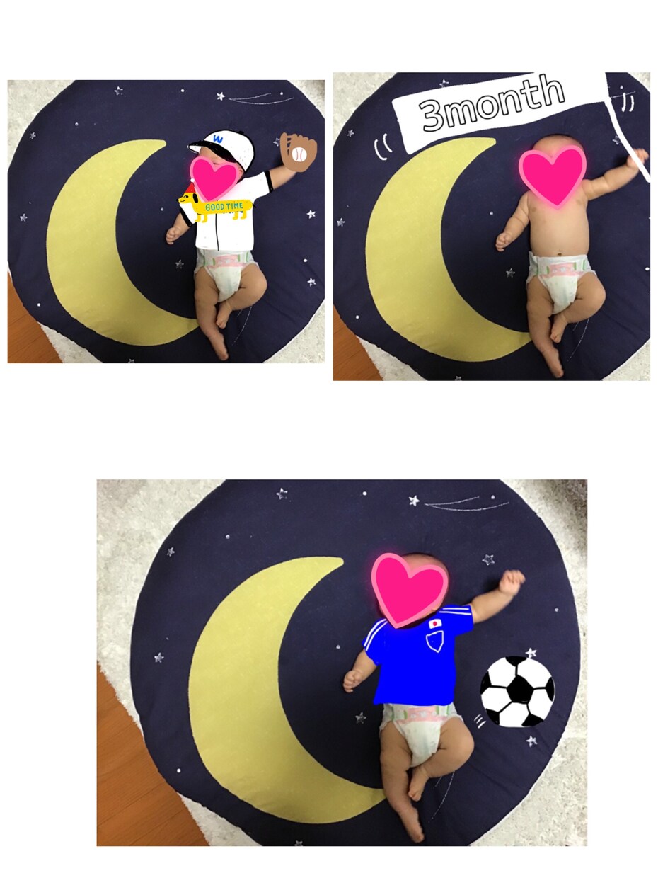 お子様の写真にイラスト加工します 面白い、かわいい月齢フォトやお子様の画像を作成しませんか？ イメージ4