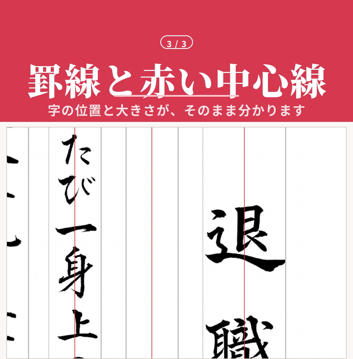 退職届の手本｜自分で書くための見本を毛筆で書きます 会社名・お名前入り。B5の便箋と長形4号封筒、実寸データ納品 イメージ3
