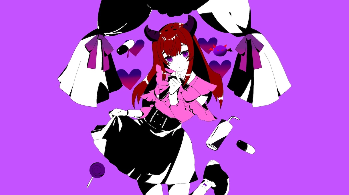 商用◯ぴったりなイラストを描きます 歌ってみたなどのサムネイルを制作します イメージ1