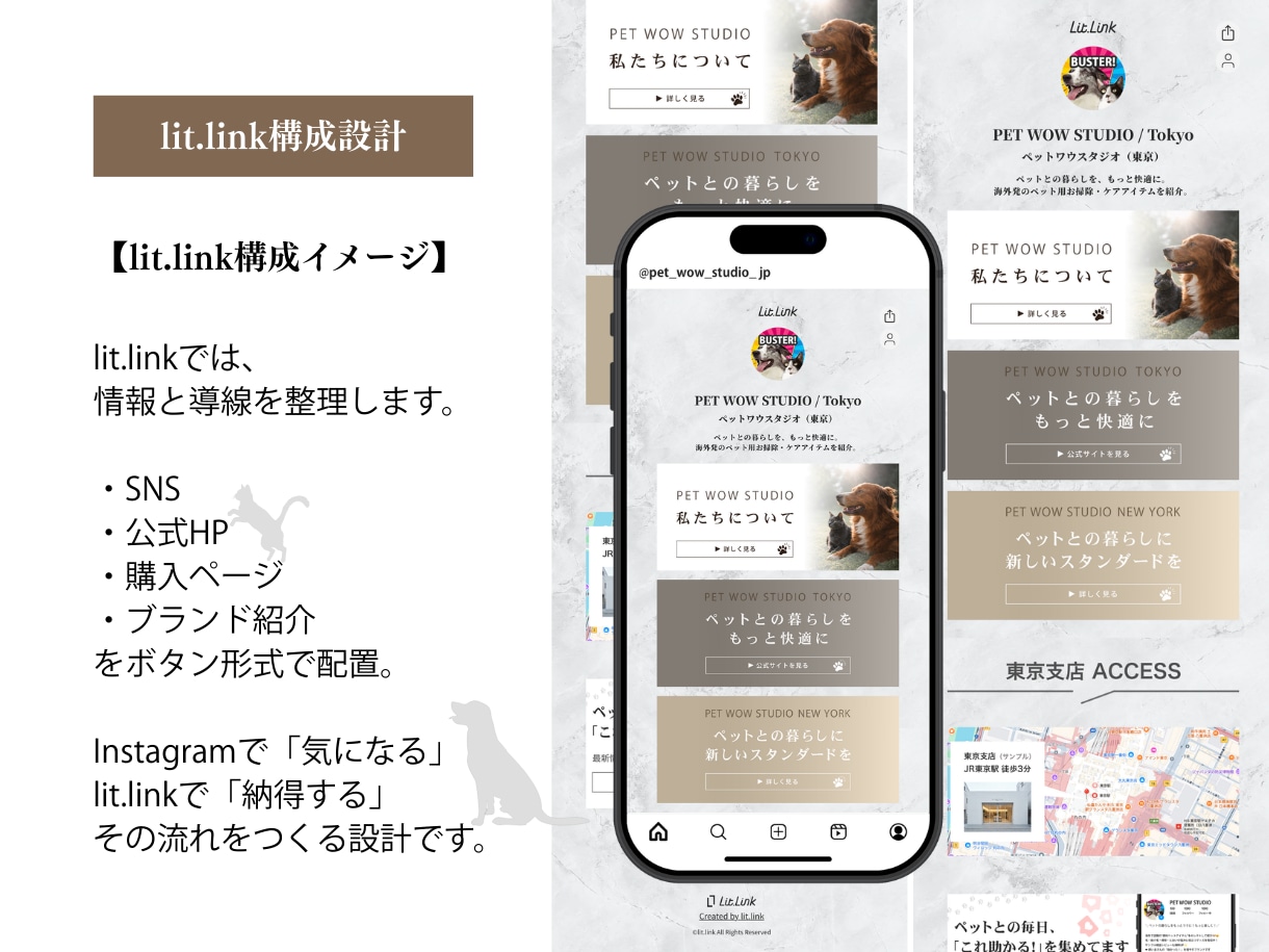 集客加速！インスタ世界観と予約導線を構築します 幅広い業種対応！リットリンクや投稿画像・グリッドを制作します イメージ4