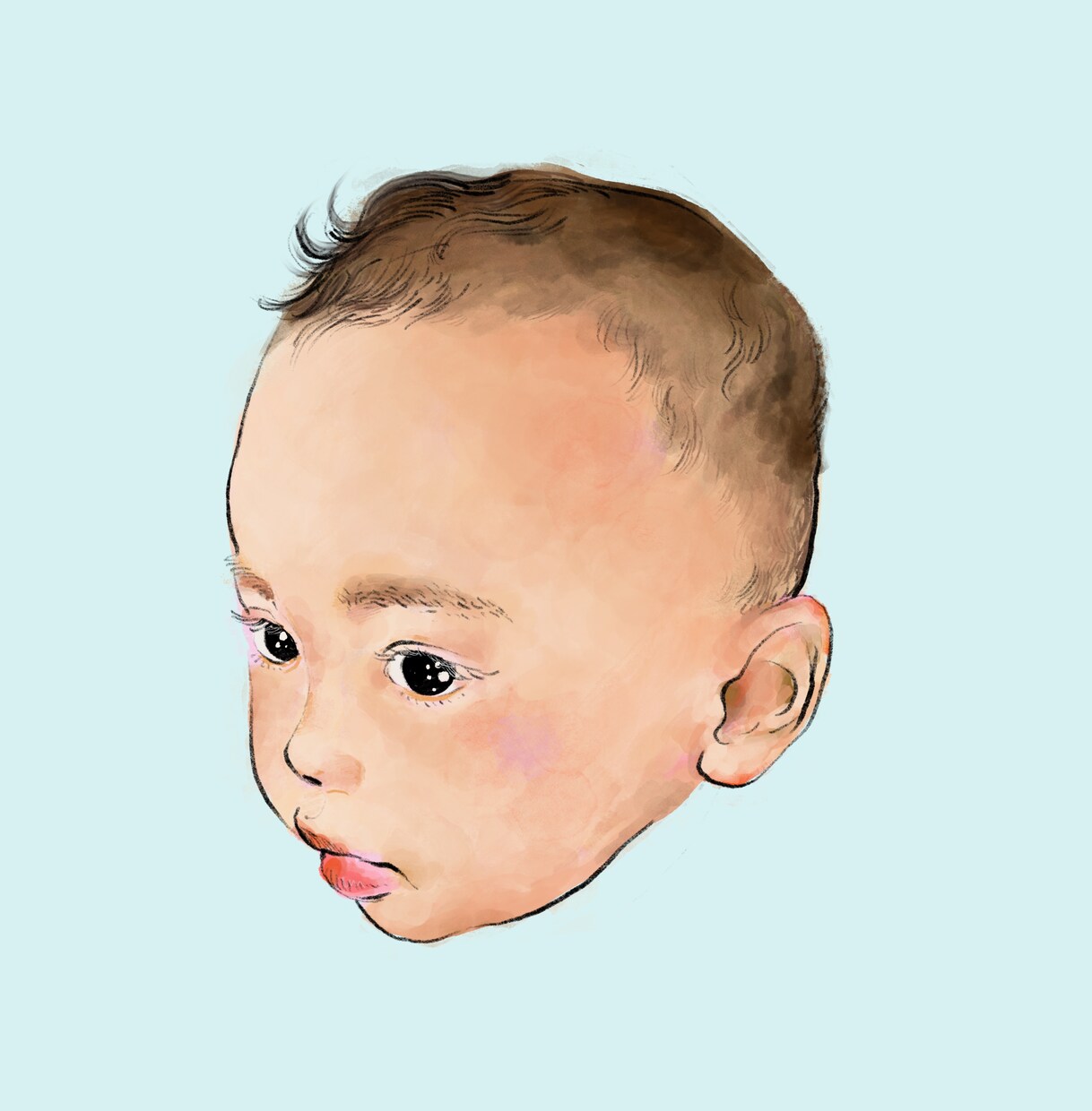 リアルで素敵な手書き風タッチの似顔絵お描きします 家族の思い出やプレゼントに。ひとつひとつ丁寧にお描きします。 イメージ3