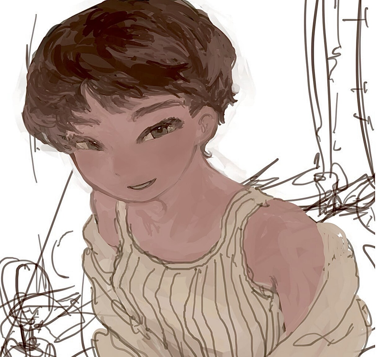 お写真を元に似顔絵描きます お好みのデフォルメ具合の似顔絵をお描きいたします！ イメージ1