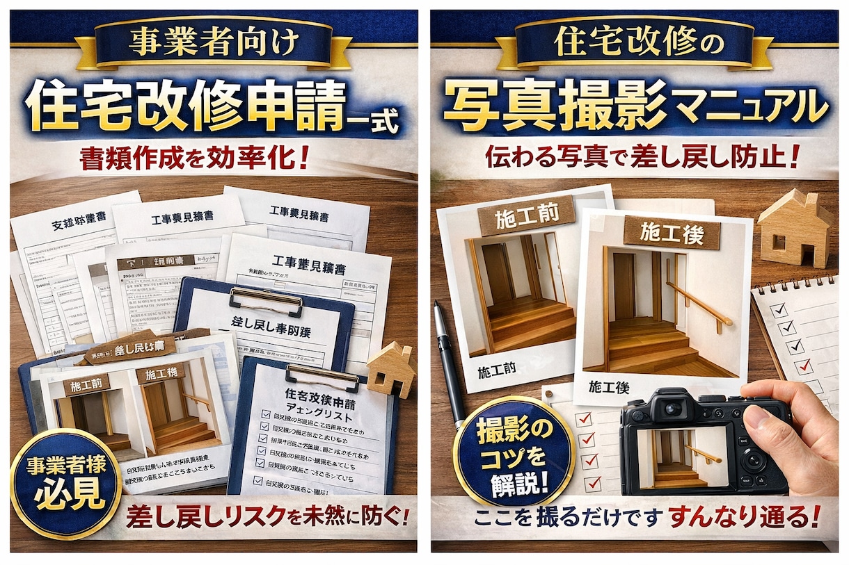 住宅改修費申請の書類作成・チェックします 差し戻し防止！現場経験者がサポート イメージ1