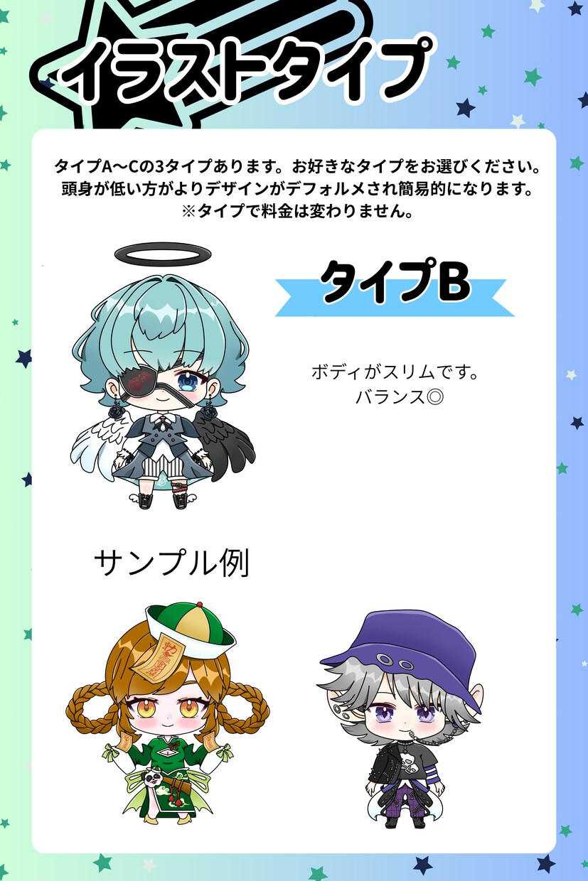 ちびキャラvtuberを制作致します 商用利用・二次利用料込み！コスパ◎選べるイラストタイプ！ イメージ4