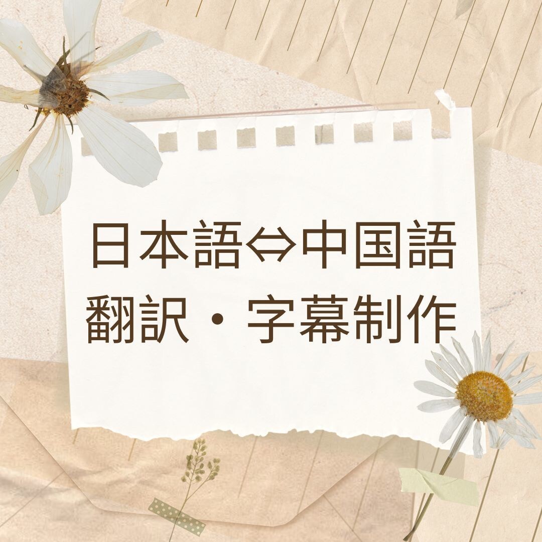 中国語⇄日本語　動画翻訳、字幕作成をいたします 翻訳から字幕制作までワンストップで対応！ イメージ1