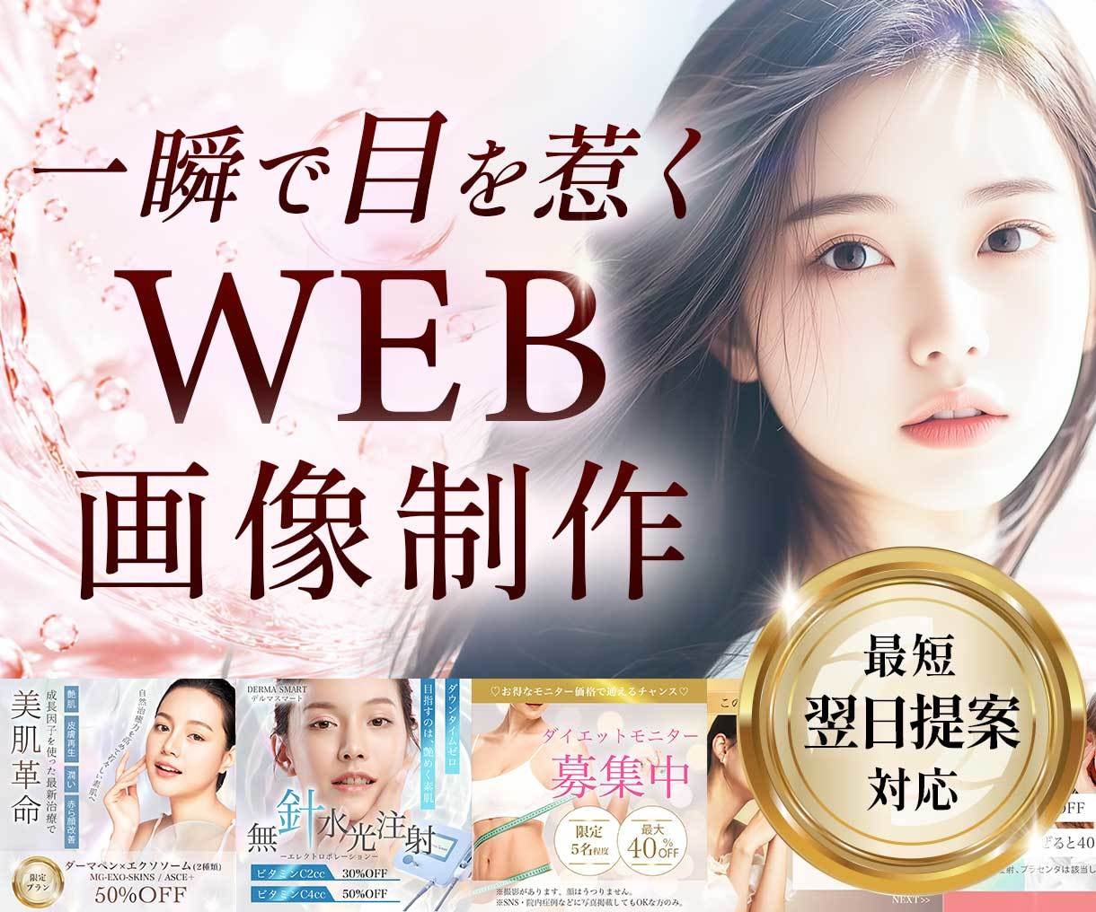 医療・美容・福祉特化／目を惹くWEB画像作成します 5名様限定！売上につながる画像を制作します！ イメージ1