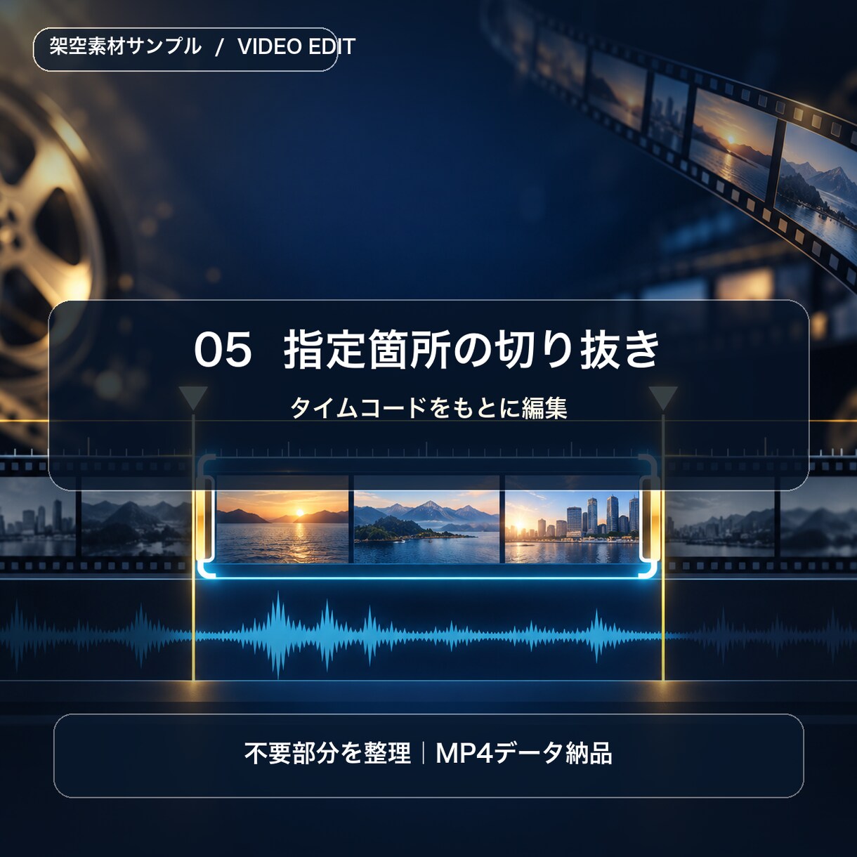 指定部分を短い動画に切り抜きます 開始/終了タイムコード指定・完成3分以内 イメージ1