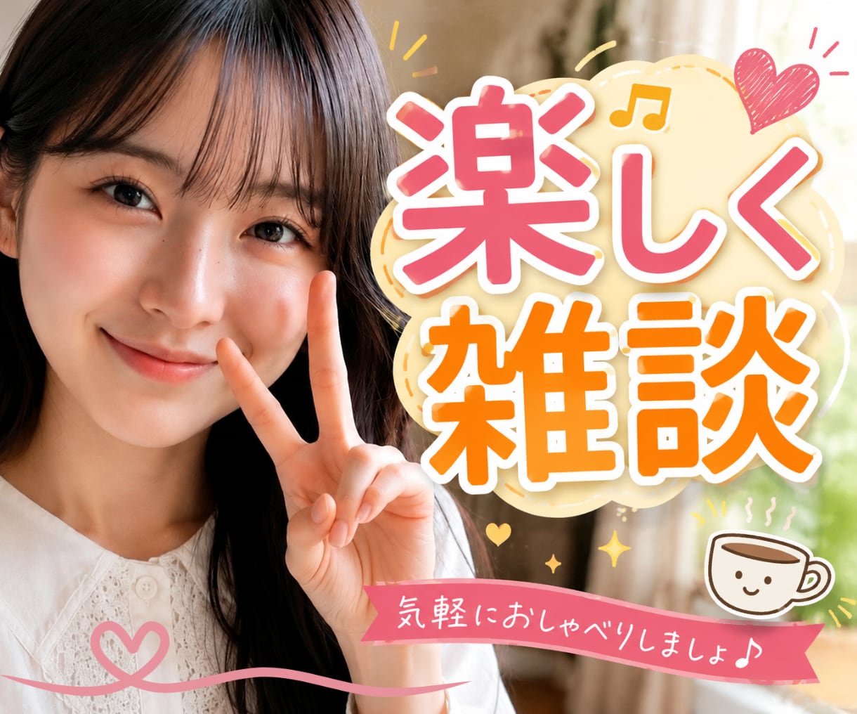 話そ♡ ₍ᐢ..ᐢ₎お友達みたいに楽しくお話します ちょっと休憩˚✧一緒にほっとする時間を過ごそう♡(｡･･｡) イメージ1