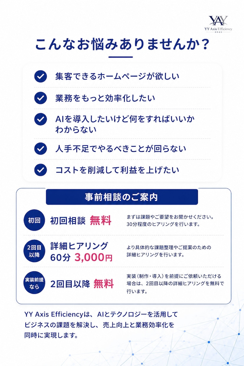 AI活用で集客につながるホームページ制作をします 「AI活用と高品質デザインで集客と効率化を支援」 イメージ2