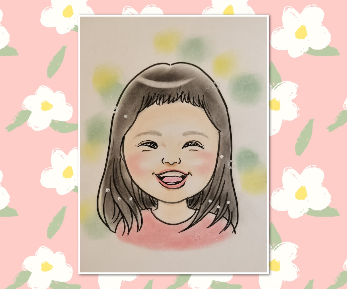 ポストカードサイズのほっこり似顔絵お描きします 先着10名様に送料込みの安価でご提供！お気軽にお試しください イメージ4