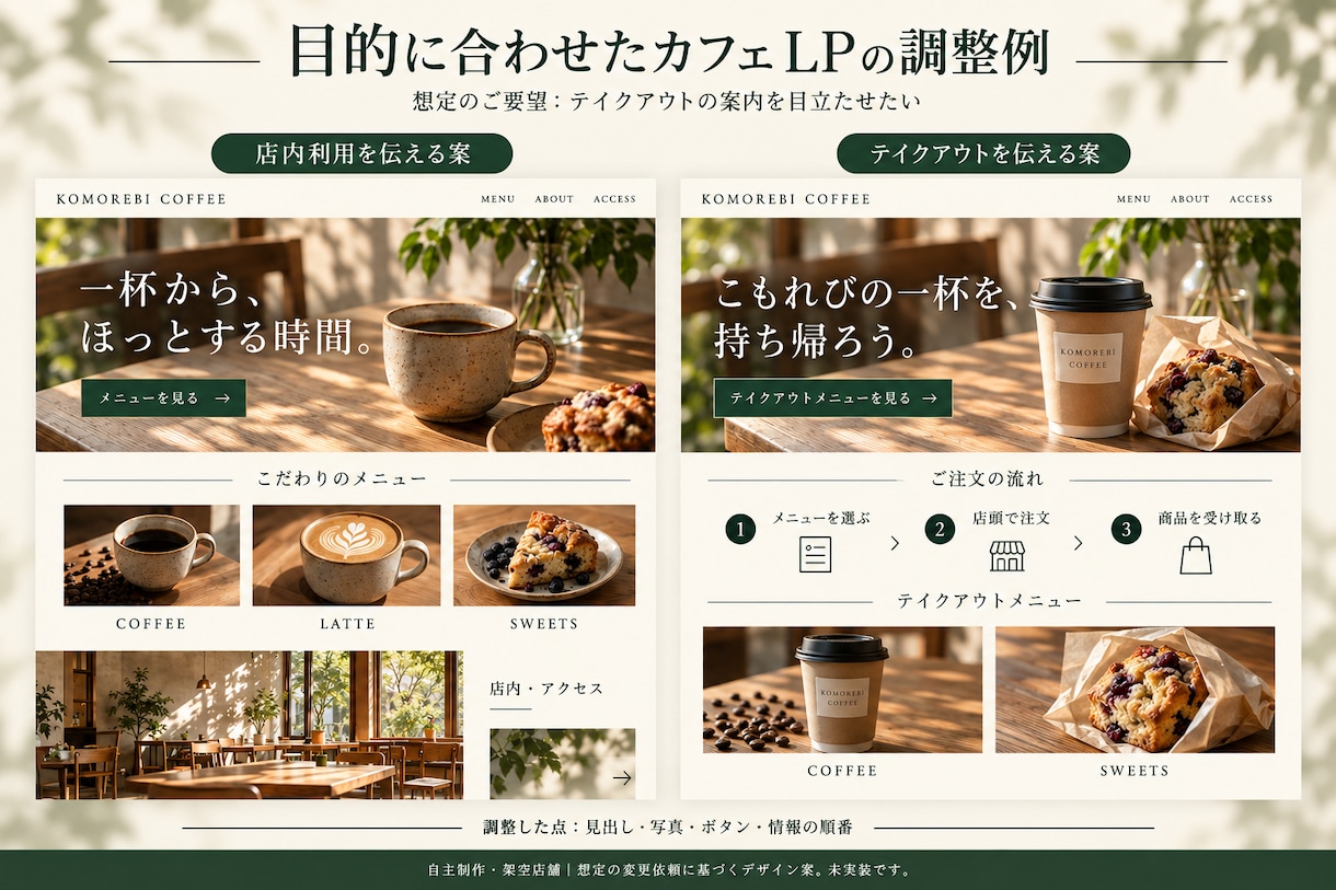 お店・個人事業主の魅力が伝わるHPを制作します 何を載せるか、一緒に整理。スマホ対応から公開まで イメージ5