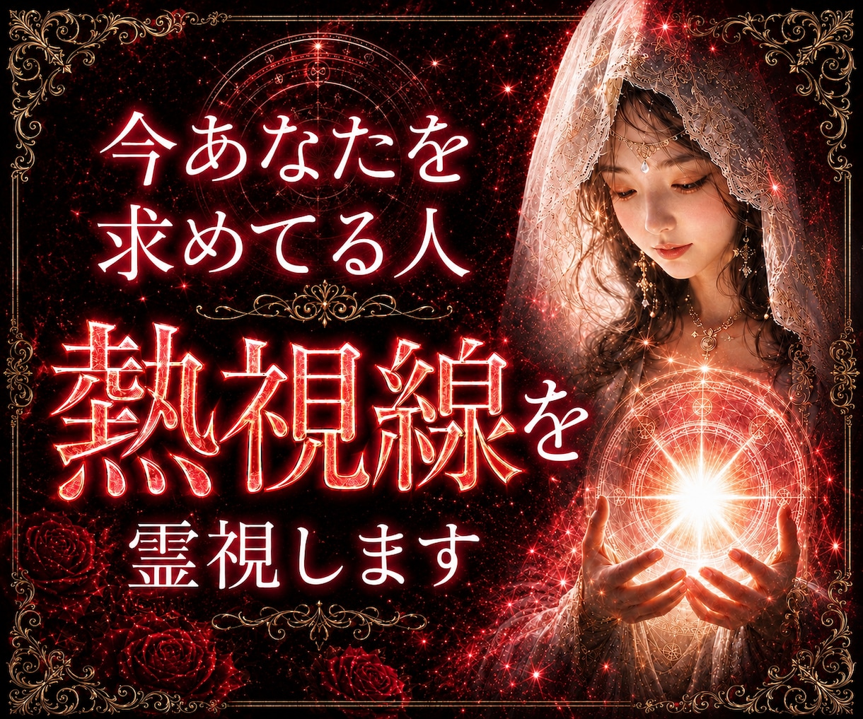 熱視線霊視◆今あなたを求めてる人・熱視線を視ます あなたに強い執着や愛着を抱いている異性の正体を暴露します イメージ1