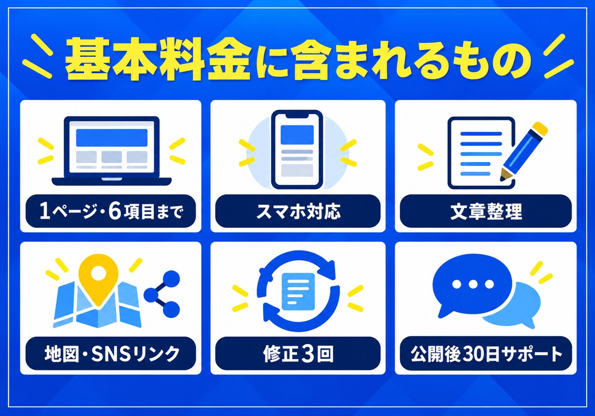 丸投げOK！あなたのお店のホームページを作ります 構成・文章・導線から丁寧に設計し、公開まで伴走 イメージ2