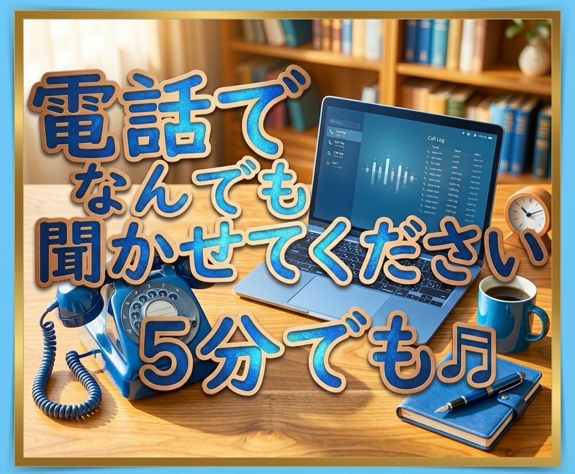 なんでも聞かせてください！５分からでもお聞きします どんな内容も大歓迎！話すだけで心がすーっと軽くなります イメージ2
