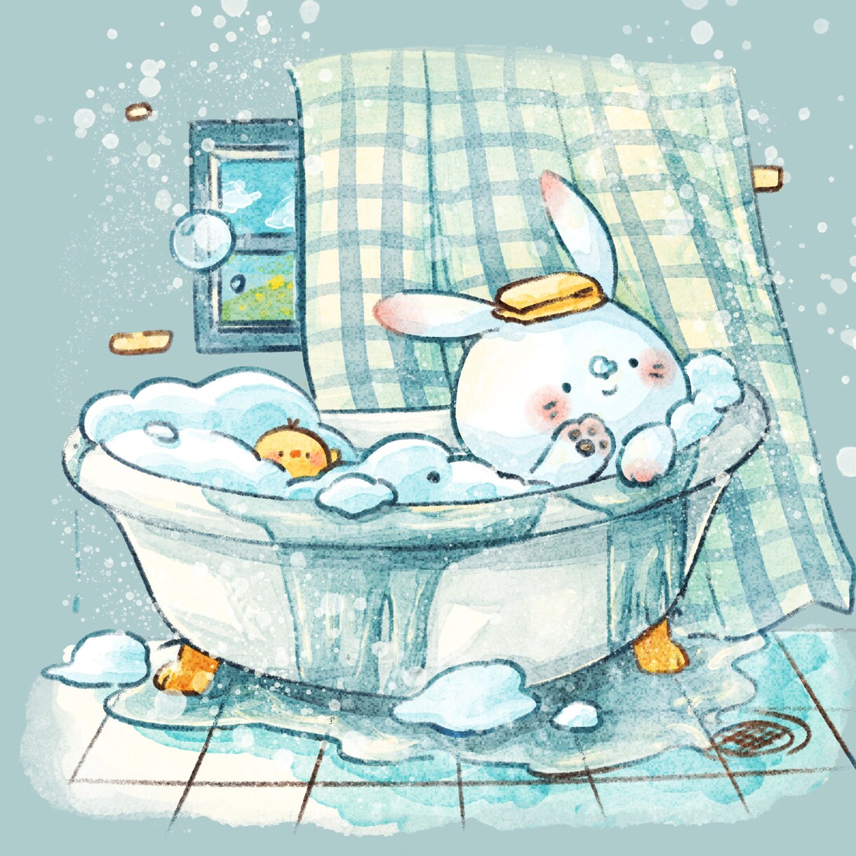 お試し価格★かわいい動物キャラクター描きます 水彩絵本風のイラストで優しい雰囲気に イメージ2