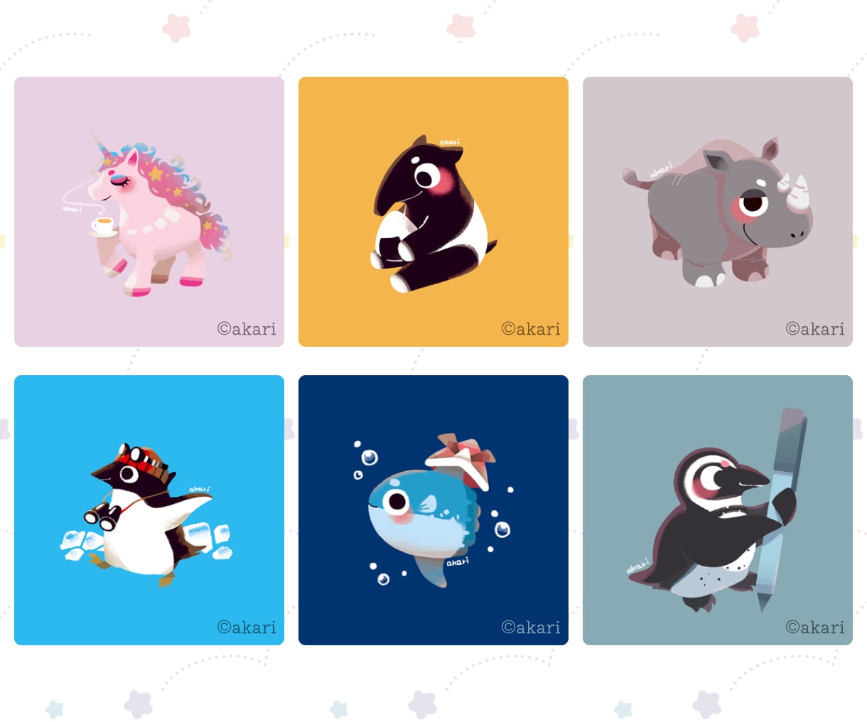 ほっこり可愛い動物イラストを描きます 主線なしのやさしいタッチでペットを可愛く イメージ10