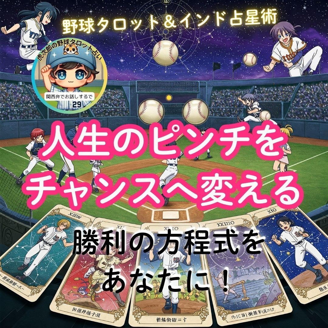 運命の逆転ホームラン！星とタロット二刀流鑑定します 野球の試合に例え、悩みや目標をリアルに占い解決策をご提案❗️ イメージ1