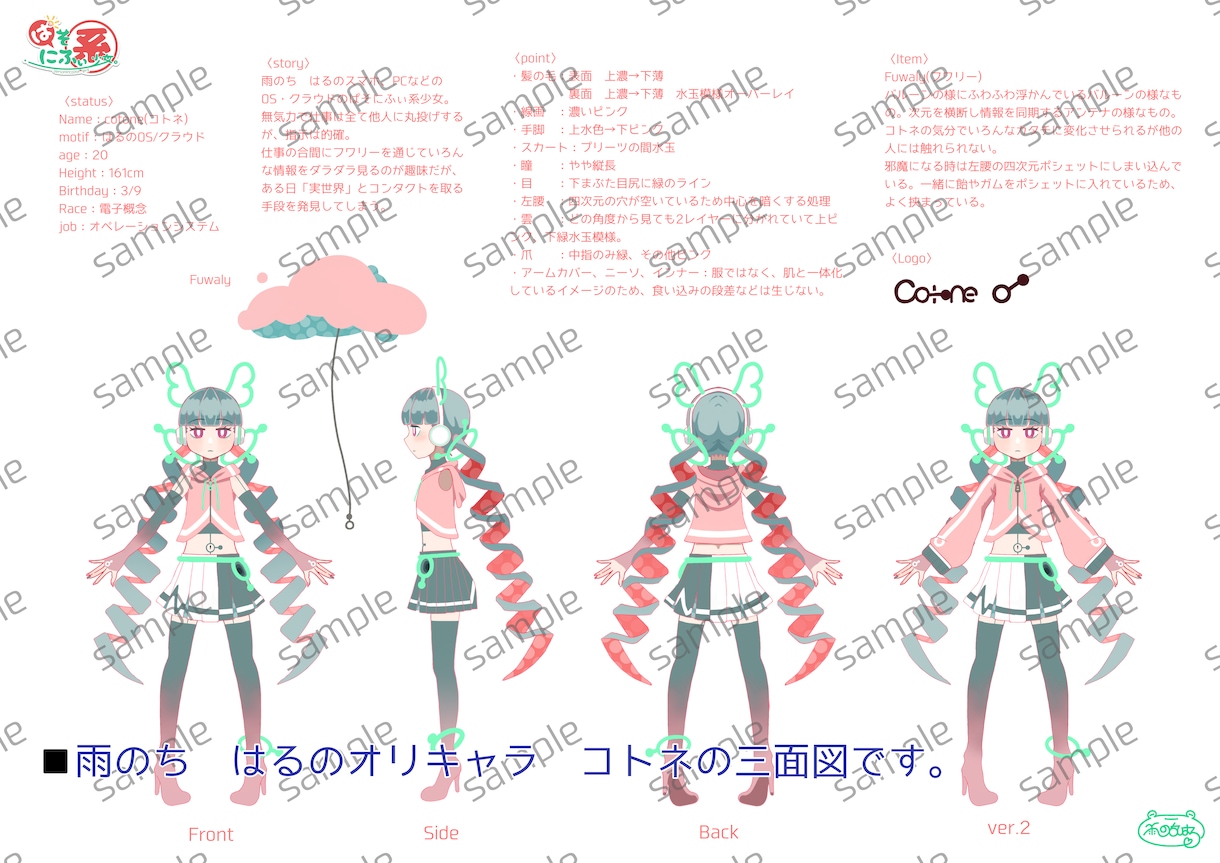 キャラデザ＋立ち絵＋3面図セット制作します TRPG・創作・ゲーム…ご希望に合わせたキャラを作ります！ イメージ3