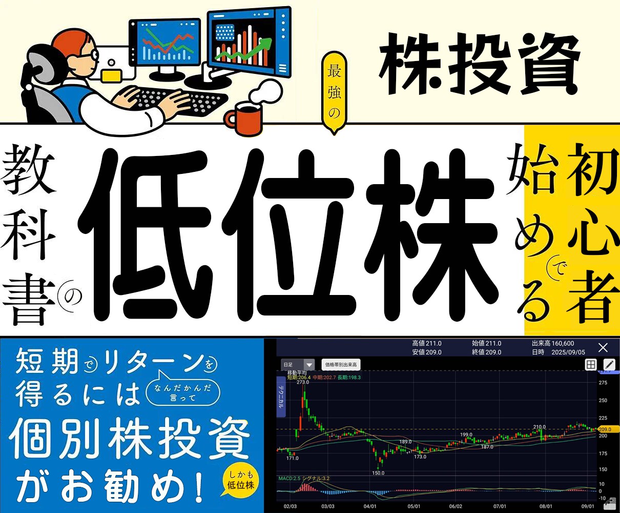プロが教える低位株の投資法を公開します 大きな成長を夢見て、低位株で生きていきたいあなたへ イメージ1