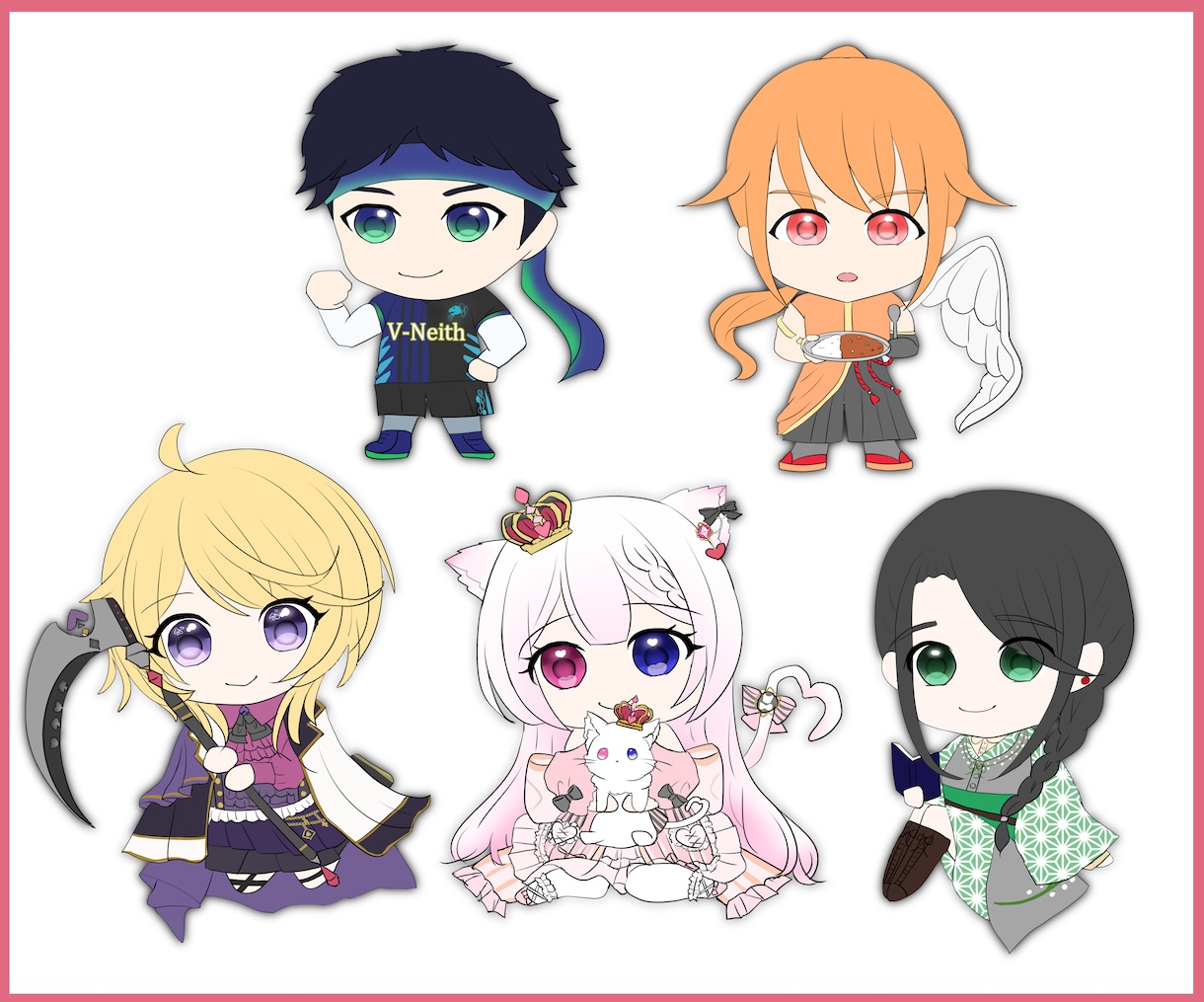 ミニキャラ、デフォルメしたキャラクター描きます かわいい系、かっこいい系なんでもＯＫ！ イメージ2