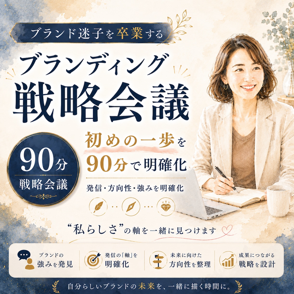 ブランディング戦略会議｜何から始めるか整理します 発信や集客の前に｜選ばれるブランド構築のステップを明確化！ イメージ1
