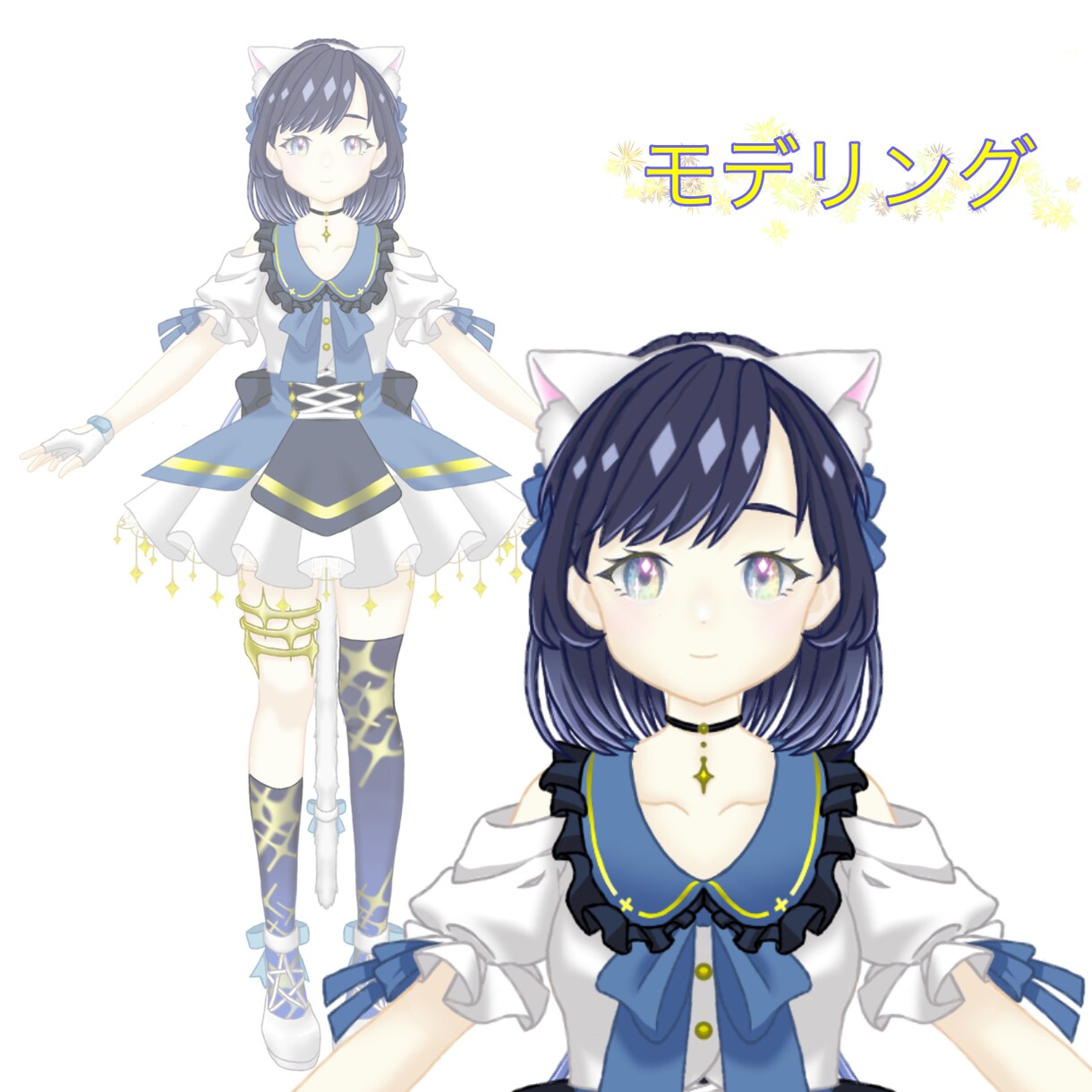 VTuberのモデリングの作成をします LIVE2Dモデリングを作成致します。 イメージ1