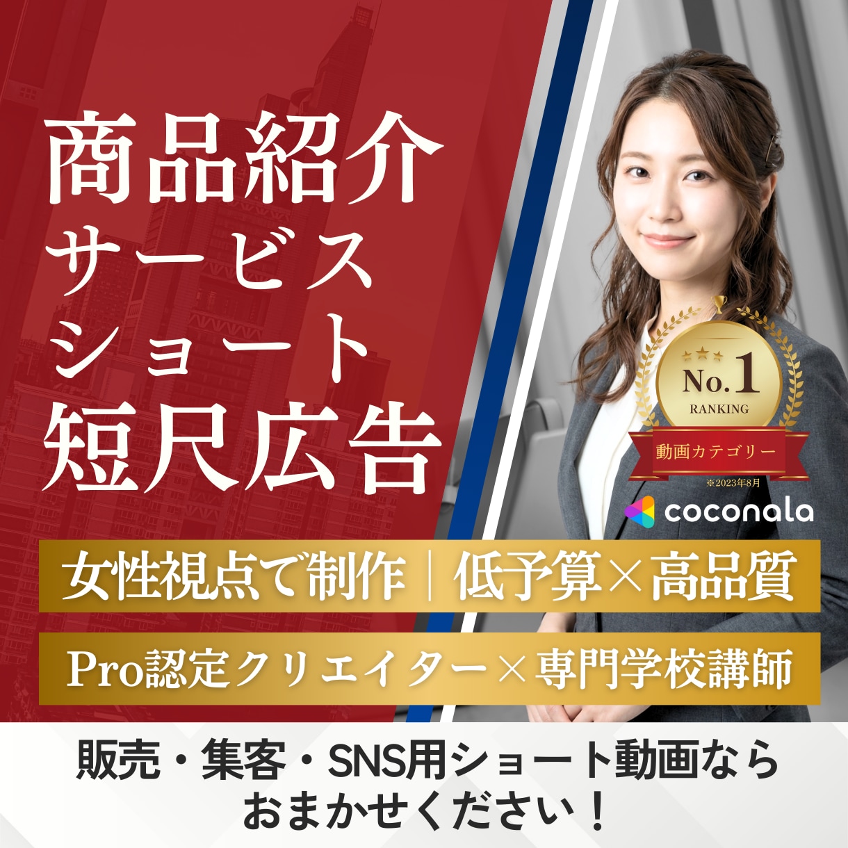 商品紹介動画ならお任せ！女性視点で制作します 広告・PR・SNSで勝てる動画作ります！！ イメージ1