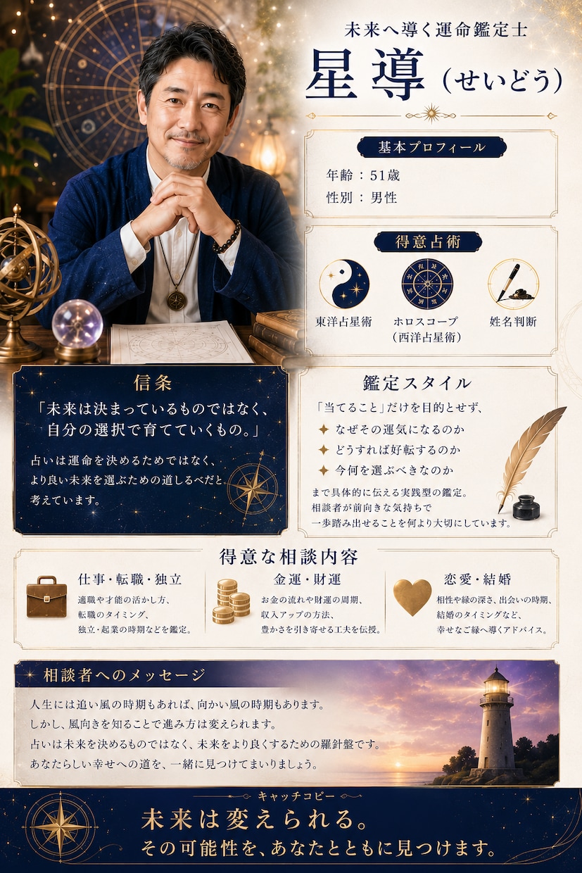 鑑定書付き☆総合運☆あなたの運命を鑑定します 東洋占星術×西洋占星術×姓名判断　総合運（仕事・金・恋愛） イメージ2